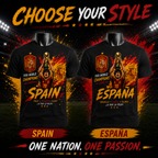 Spain / España 2026 Champions Soccer Fan Shirt – Black Graphic Tee