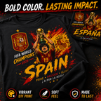Spain / España 2026 Champions Soccer Fan Shirt – Black Graphic Tee