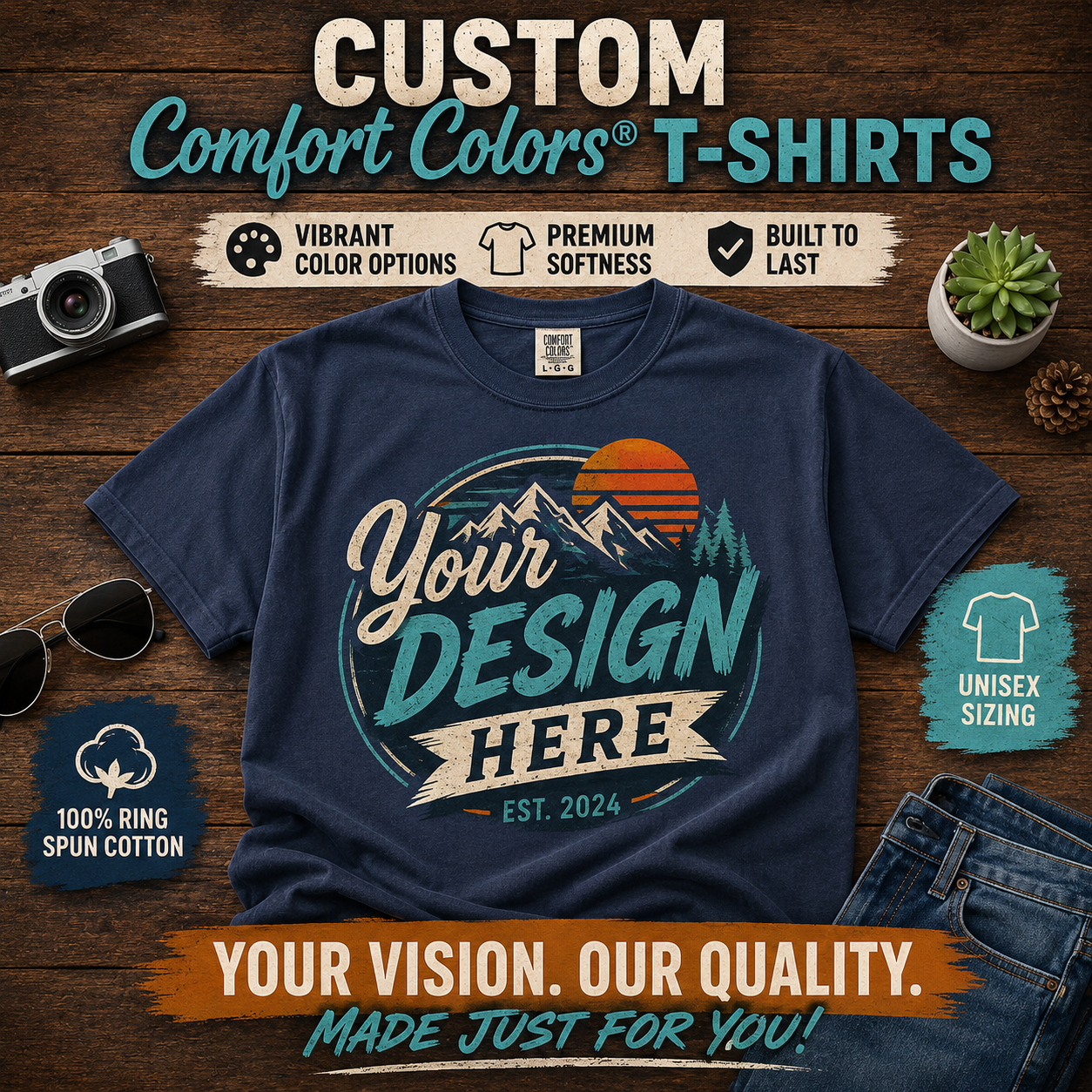 Personalized Unisex T-Shirt | Upload Your Image | Custom Print