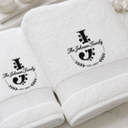 Monogrammed Embroidered Bath Towels (2-Pack) | Personalized Gift