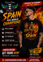 Spain / España 2026 Champions Soccer Fan Shirt – Black Graphic Tee