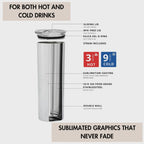 Custom Logo Tumbler | Personalized 20oz Skinny Tumbler
