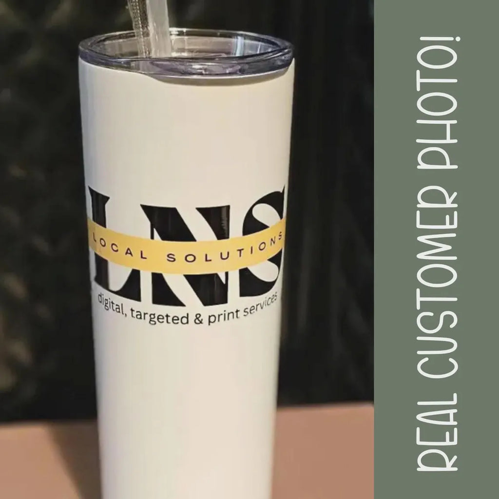 Custom Logo Tumbler | Personalized 20oz Skinny Tumbler