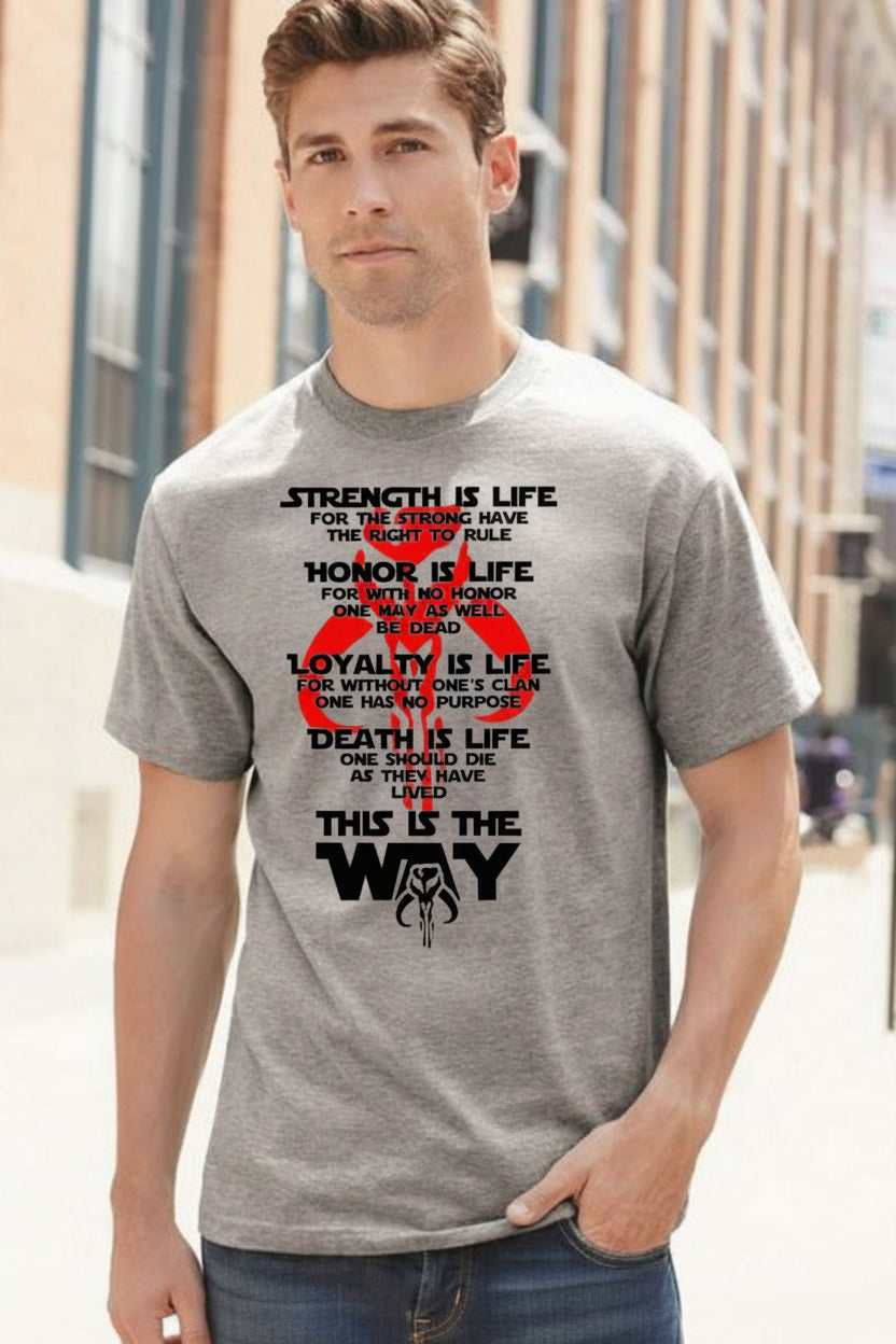 Star Wars Mandalorian (Honor Code) Heavy Cotton Adult Unisex 6 oz. T-Shirt