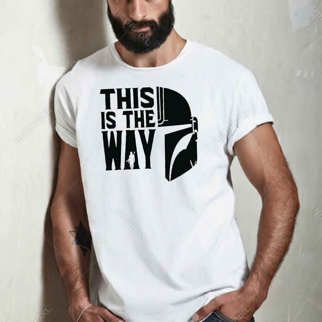 Star Wars Mandalorian (This Is The Way) Heavy Cotton Adult Unisex 6 oz. T-Shirt