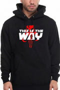 Star Wars Mandalorian (This Is The Way/Red Skull) Unisex Midweight Hooded Pullover Sweatshirt