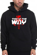 Star Wars Mandalorian (This Is The Way/Red Skull) Unisex Midweight Hooded Pullover Sweatshirt
