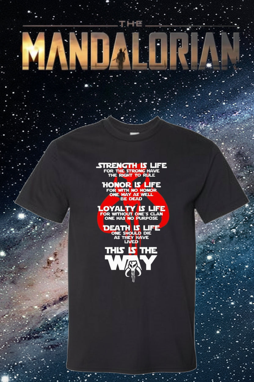 Star Wars Mandalorian (Honor Code) Heavy Cotton Adult Unisex 6 oz. T-Shirt