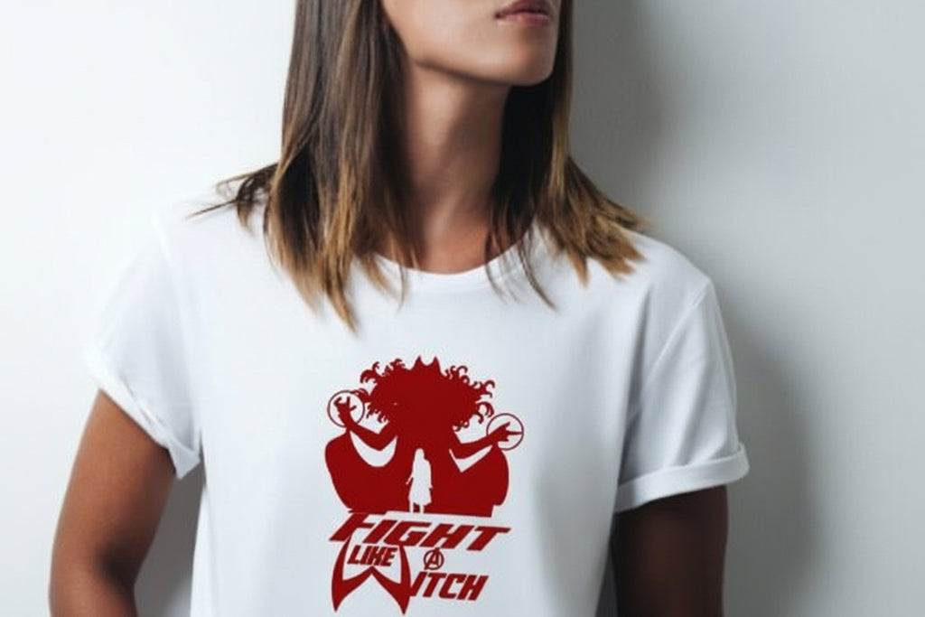 Scarlet Witch (Fight like a Witch) Heavy Cotton Adult Unisex 6 oz. T-Shirt