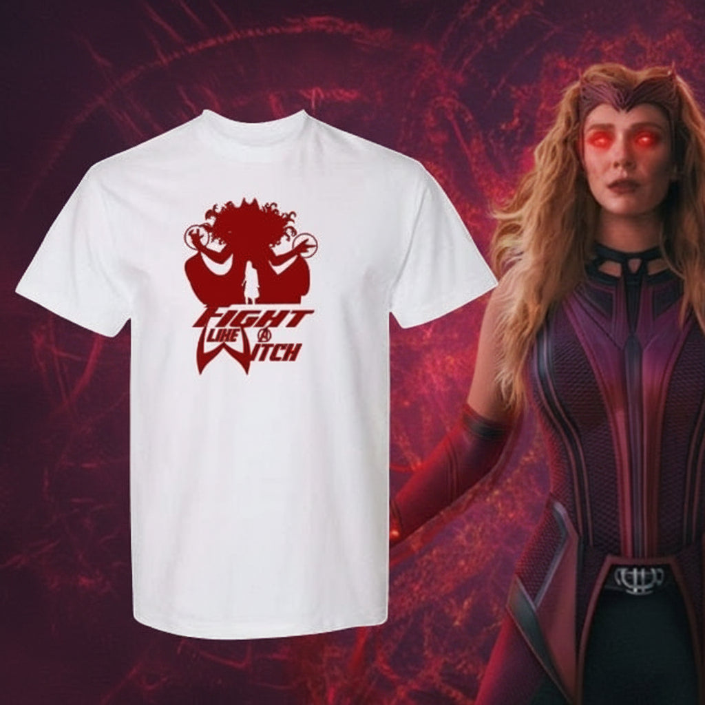 Scarlet Witch (Fight like a Witch) Heavy Cotton Adult Unisex 6 oz. T-Shirt