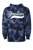 New York Yankees 100% Cotton 9oz Tie Dyed Hooded Pullover Sweatshirt
