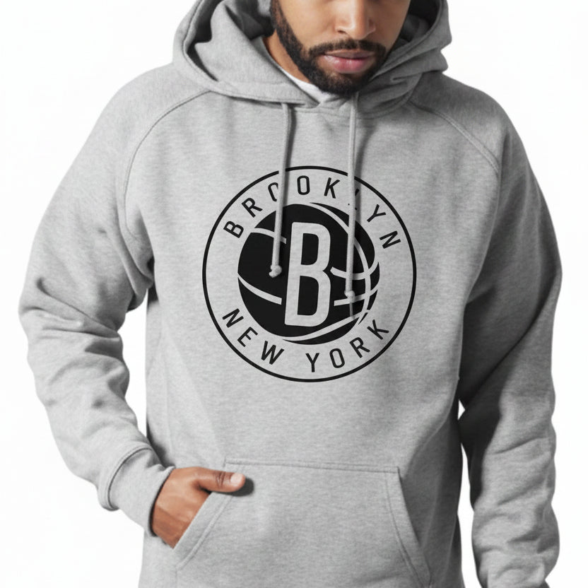 Brooklyn Nets Unisex 8.5oz Midweight Hooded Pullover Sweatshirt