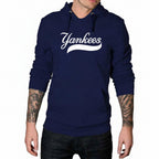New York Yankees Unisex Midweight 8.5 oz Hooded Pullover Sweatshirt