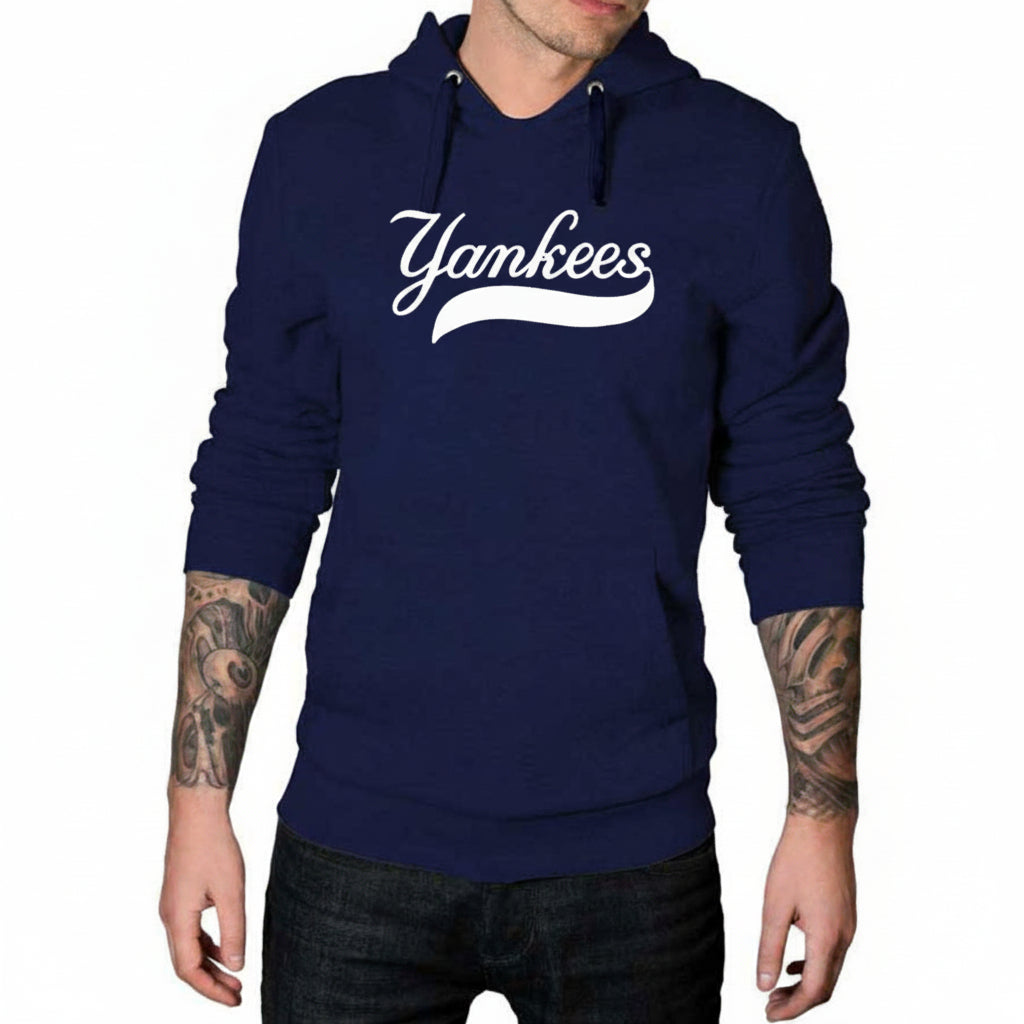 New York Yankees Unisex Midweight 8.5 oz Hooded Pullover Sweatshirt