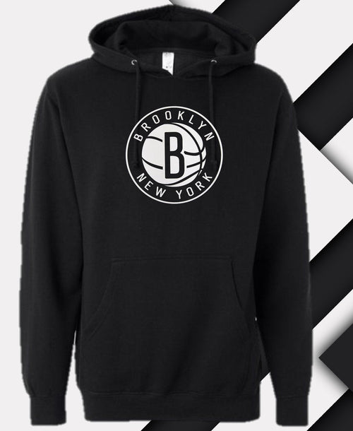 Brooklyn Nets Unisex 8.5oz Midweight Hooded Pullover Sweatshirt