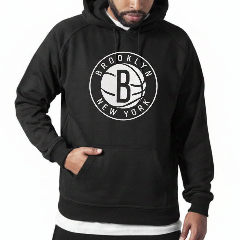 Brooklyn Nets Unisex 8.5oz Midweight Hooded Pullover Sweatshirt