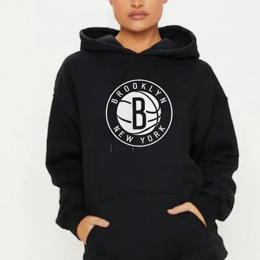 Brooklyn Nets Unisex 8.5oz Midweight Hooded Pullover Sweatshirt