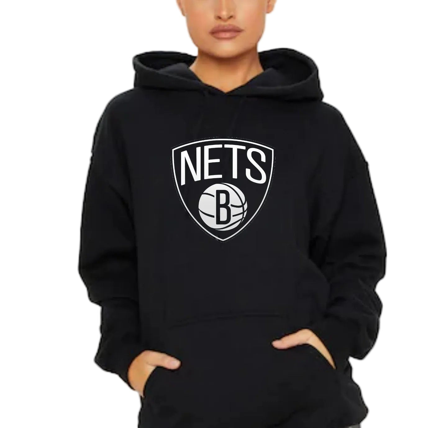 Brooklyn Nets Unisex 8.5oz Midweight Hooded Pullover Sweatshirt