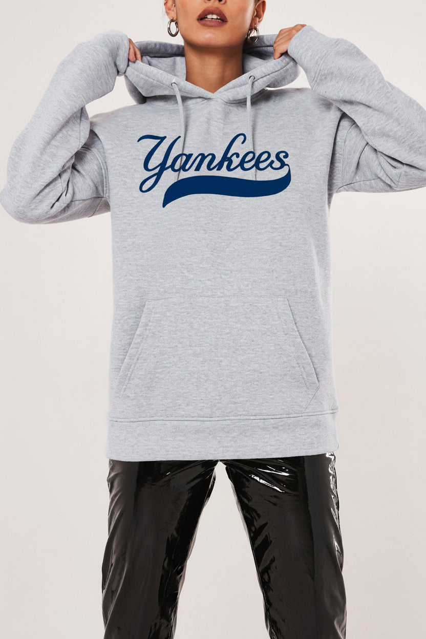 New York Yankees Unisex Midweight 8.5 oz Hooded Pullover Sweatshirt