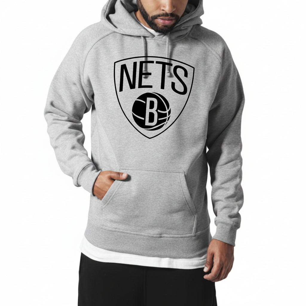 Brooklyn Nets Unisex 8.5oz Midweight Hooded Pullover Sweatshirt