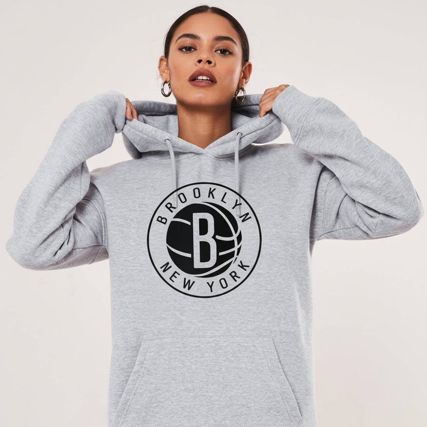 Brooklyn Nets Unisex 8.5oz Midweight Hooded Pullover Sweatshirt