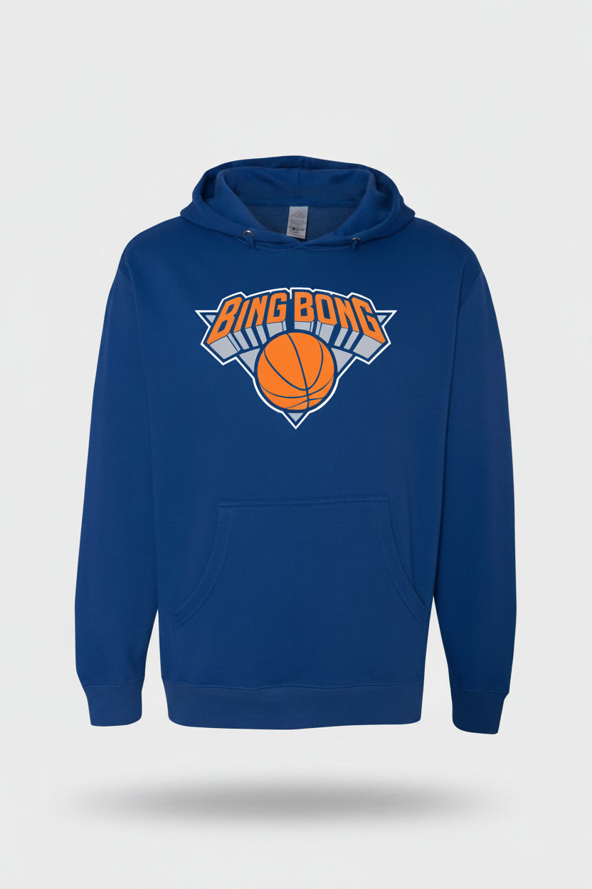 New York Knicks Inspired "Bing Bong" Unisex 8.5oz Midweight 100% Cotton Hooded Pullover Sweatshirt