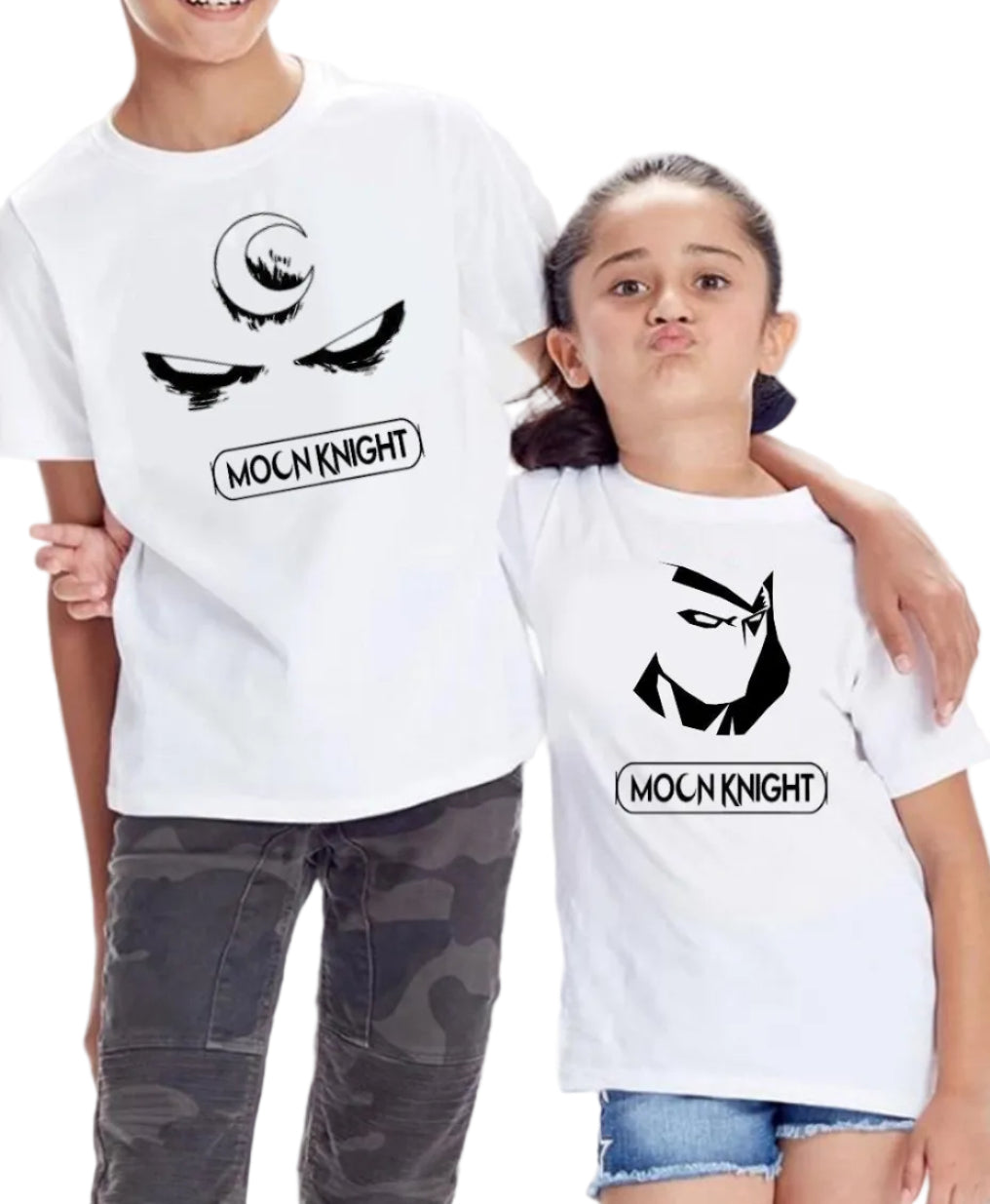 Youth MoonKnight White Heavy Cotton 6 oz. T-Shirt