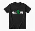 HealTHCare T-Shirt - Medical Marijuana Pun Tee - Funny Cannabis Health Care Shirt - Weed Leaf Graphic Top - Unisex Heavy Cotton Tee