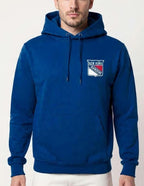 NYC Hockey Hoodie - Blue & Red Unisex 8.5oz Midweight Hooded Pullover Sweatshirt