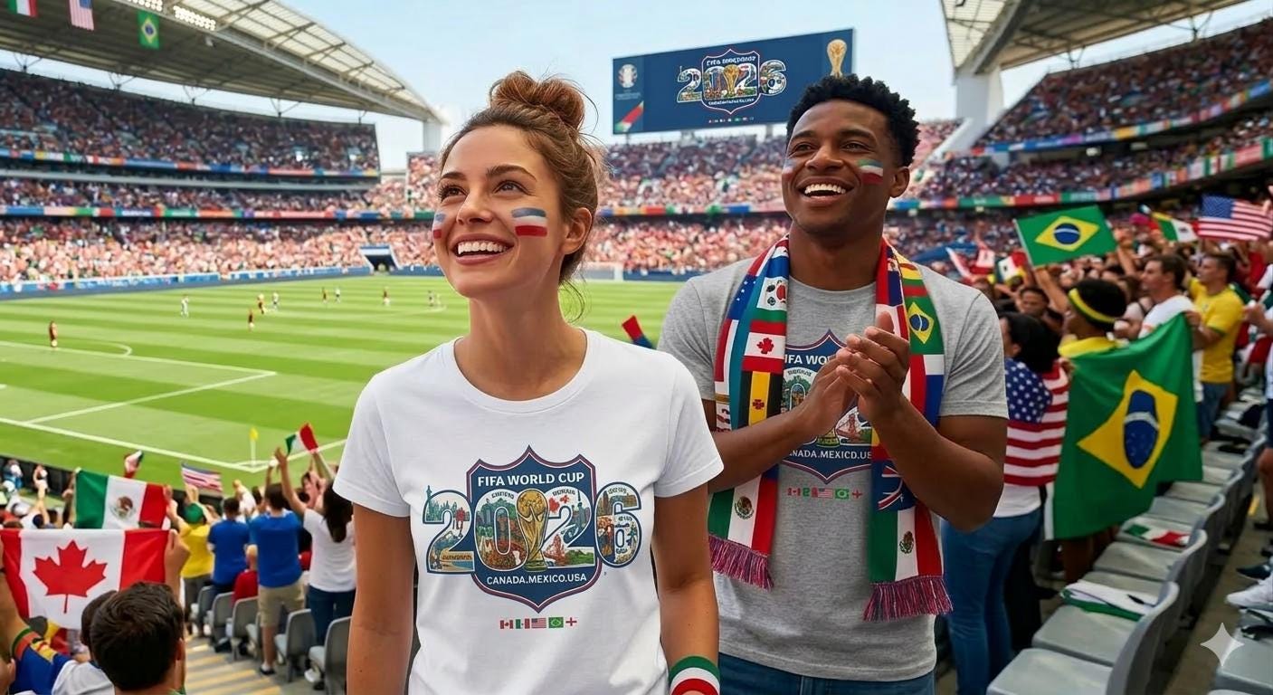 Fifa World Cup 2026 T-Shirt | Host Cities Graphic Tee | Canada Mexico Usa Soccer Shirt