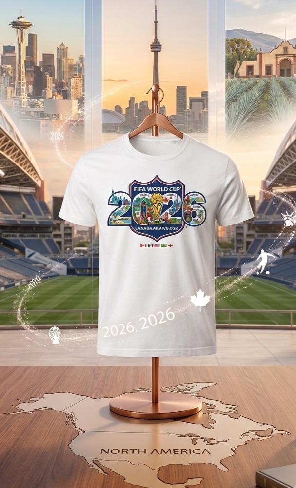 Fifa World Cup 2026 T-Shirt | Host Cities Graphic Tee | Canada Mexico Usa Soccer Shirt